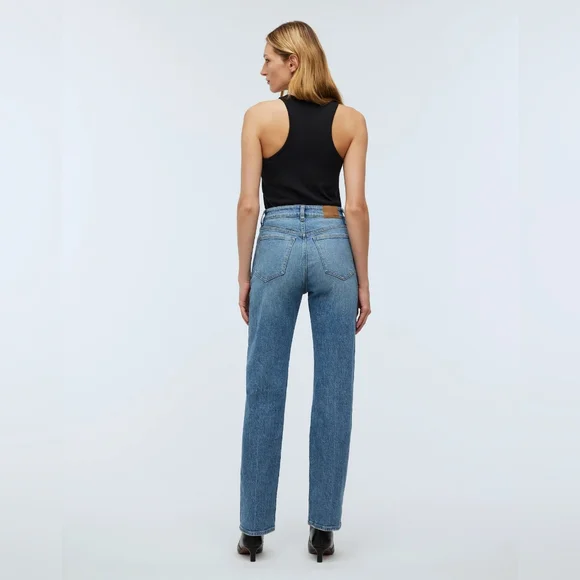 Madewell 90s Straight High Rise Jeans 30 Tall - Picture 4 of 10